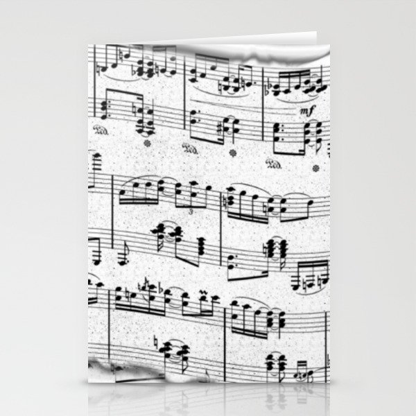 Stylized Music Paper Partition Pattern Stationery Cards