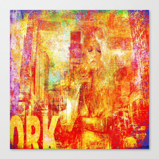 Girl in New-York Canvas Print
