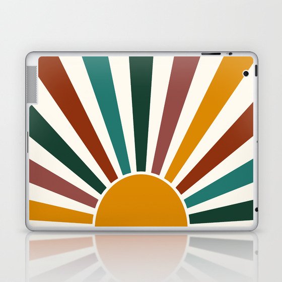 Multicolor retro Sun design 7 Laptop & iPad Skin