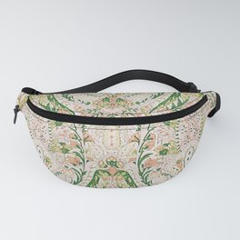 Green Pink Leaf Flower Paisley Fanny Pack