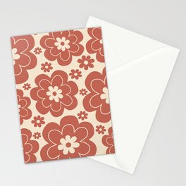 Retro Flower Pattern 609 Stationery Card