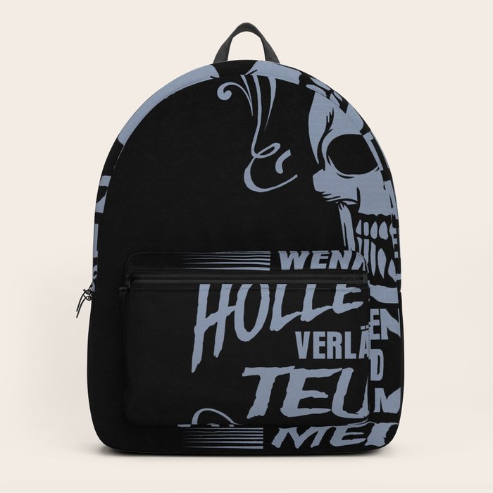 Hölle Teufel lustige Sprüche Backpack by HBfunshirts Society6