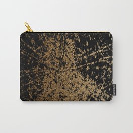 Cute Gold Glitter Black Modern Pattern Carry-All Pouch