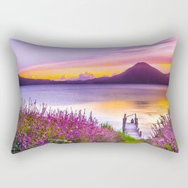 Beautiful Scenery of Lake Atitlan  Rectangular Pillow