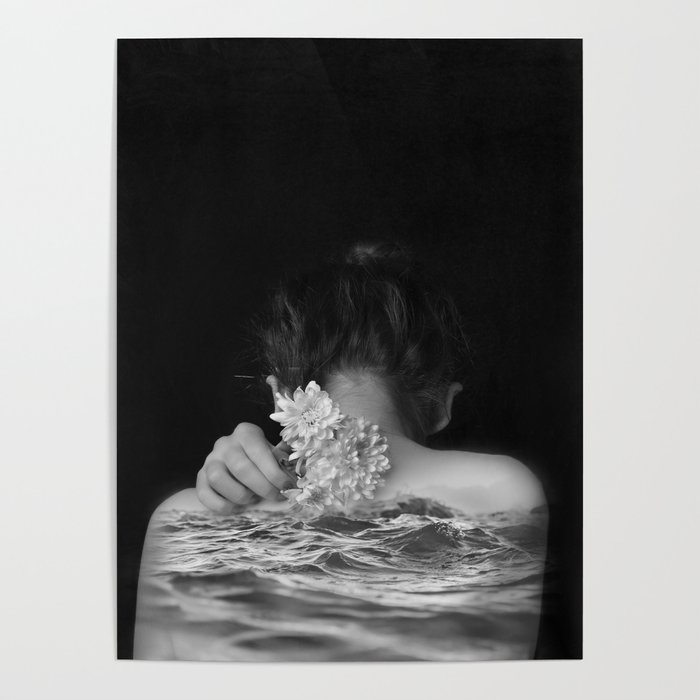 Flower and sea Poster