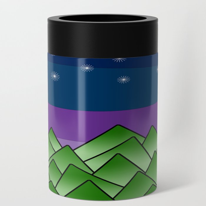 Abstract geometric pattern - green, blue, purple. Can Cooler