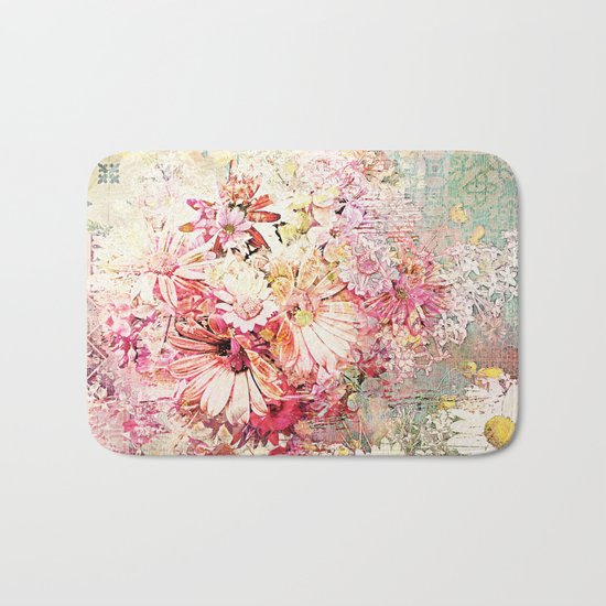 Shabby Chic Daisies Bath Mat