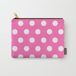 Hot Pink Polka Dots Carry-All Pouch