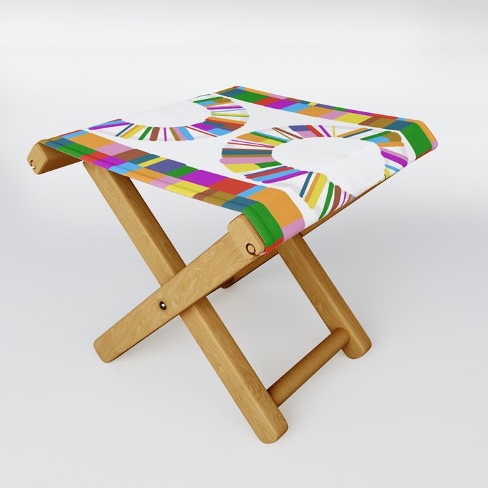 Multicolor Wreath Folding Stool