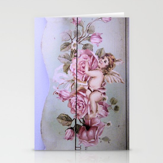 Angel Rose woodpanel Stationery Cards