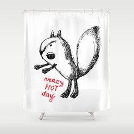 Crazy Hot Day2 Shower Curtain