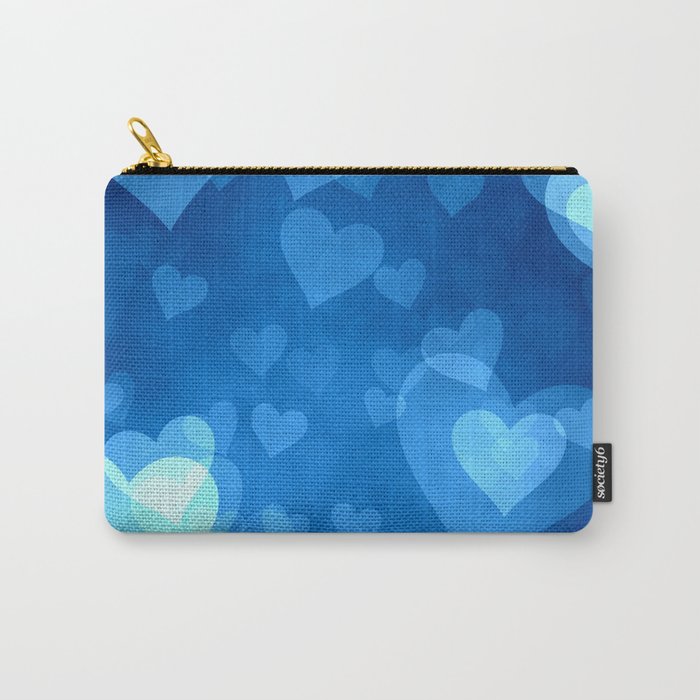 Blue Hearts Carry-All Pouch