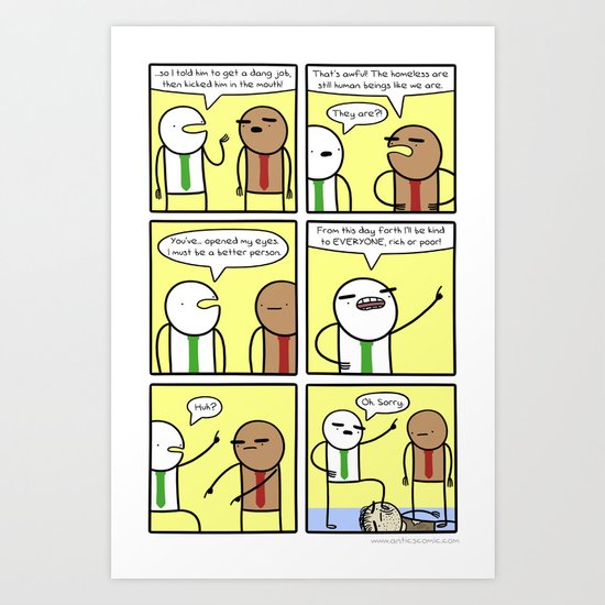 Antics #340 - a new beginning Art Print