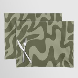 25 Abstract Liquid Swirly Shapes 220725 Valourine Digital Design Placemat