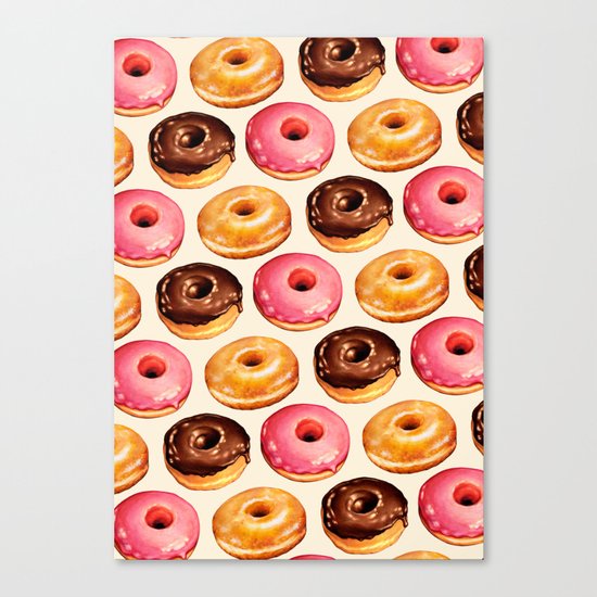 Donut Pattern Canvas Print