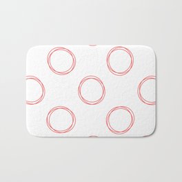 Ringlets Bath Mat | Pink, Rings, Modern, Pattern, Graphicdesign, Digital 