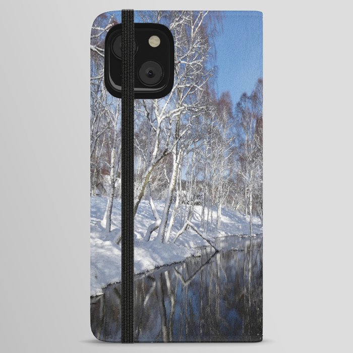 Snow Bound Scottish Highlands Lochan iPhone Wallet Case