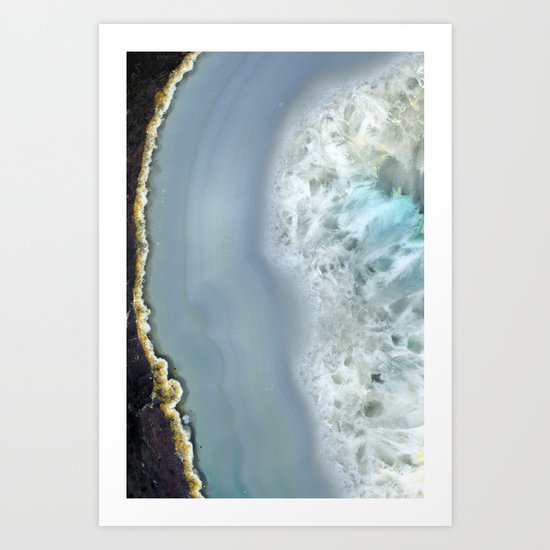 Blue Agate II Art Print