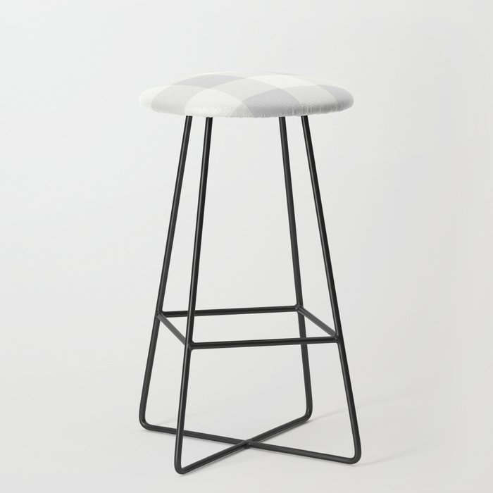 Checkered - Colorful Abstract Retro Pattern in White Bar Stool