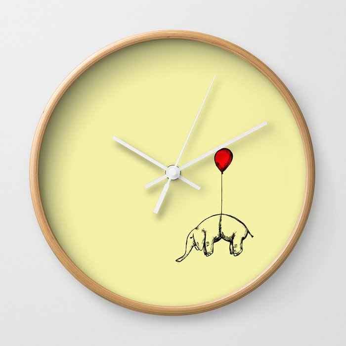 Red Elephant Wall Clock