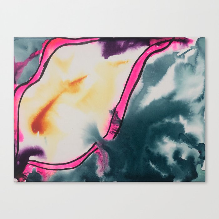 Mouthy Hot Pink Lips Abstract Canvas Print By Vndesigns Society6