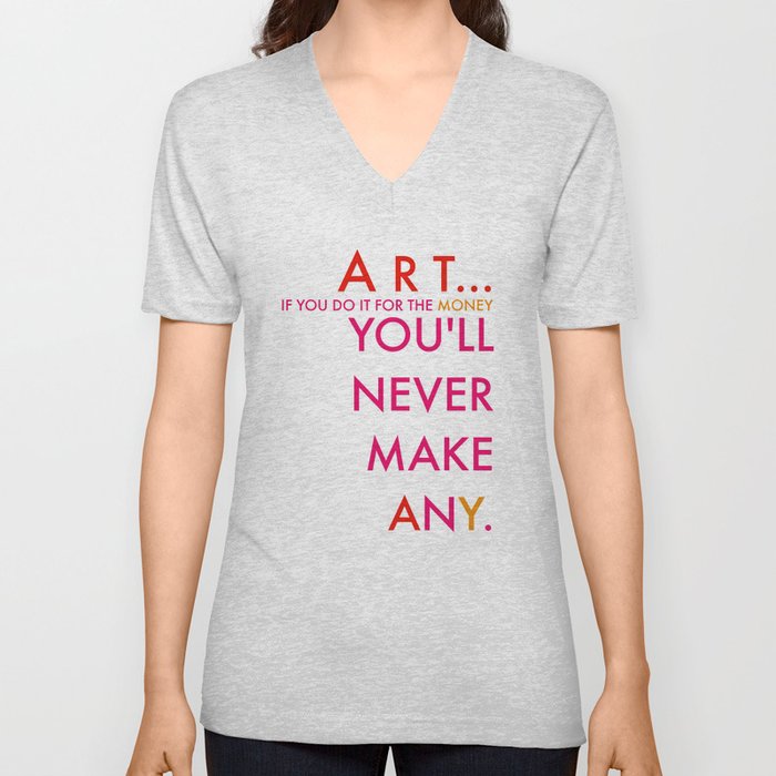 art and money V Neck T Shirt
