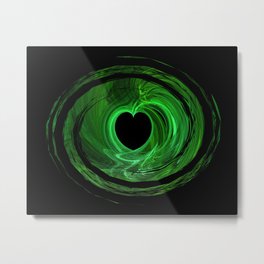 Love Spun Metal Print | Glow, Green, Graphic Design, Symbolism, Shape, Adore, Symbol, Digital, Elecric, Love 