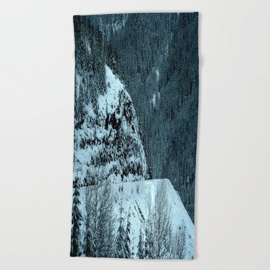 The Road Curves Upward Beach Towel