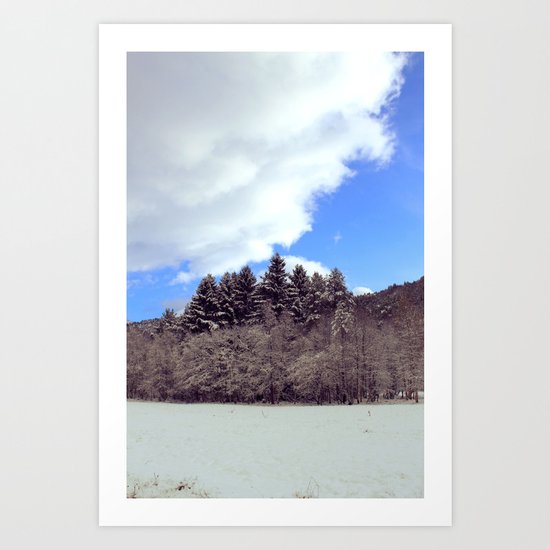 Christmas forrest Art Print