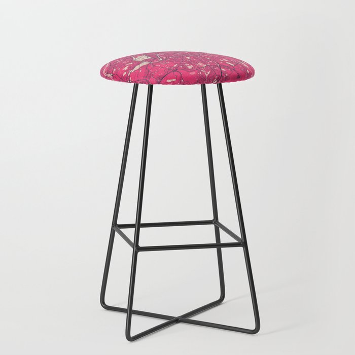 Paris City Map of France - Blossom Bar Stool