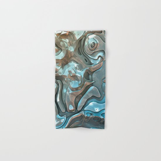 Abstract Metallic Layers Hand & Bath Towel