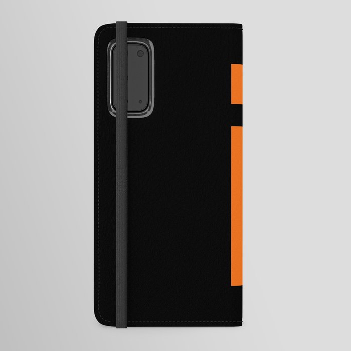 letter I (Orange & Black) Android Wallet Case