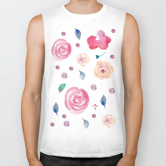 Springtime florals Biker Tank