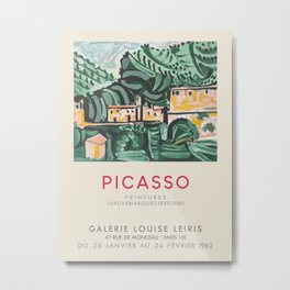 Pablo Picasso. Exhibition poster for Galerie Louise Leiris in Paris, 1962. Metal Print | Curated, Exhibitionposter, Print, Museumposter, Cubism, Homedecor, Vintageposter, Art, Pablopicasso, Frenchposter 