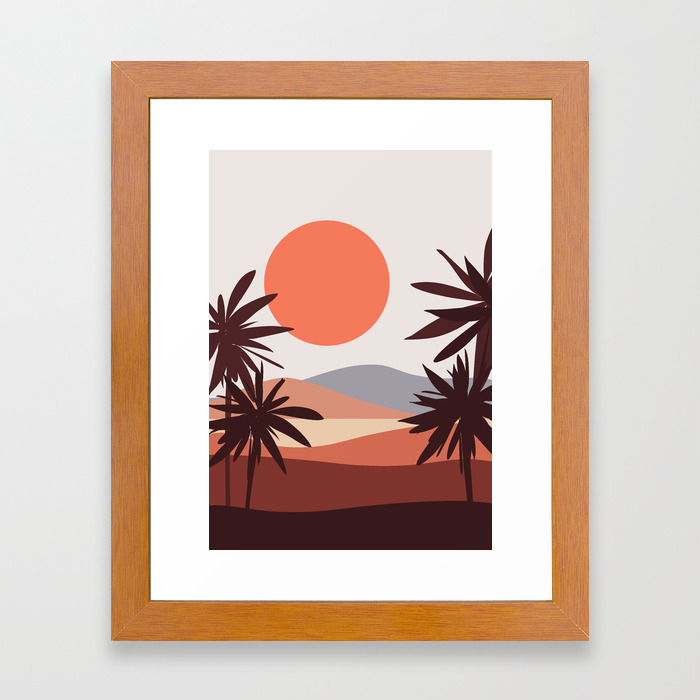 Abstract Landscape 12 Portrait Framed Art Print