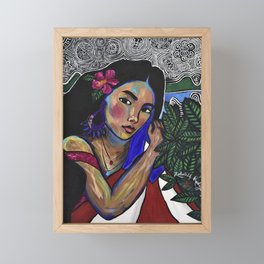 Boricua Bandera Mujer Framed Mini Art Print