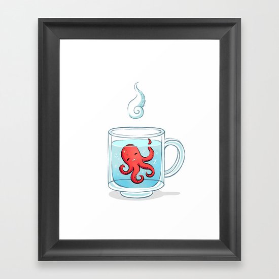 Octopus Tea Framed Art Print