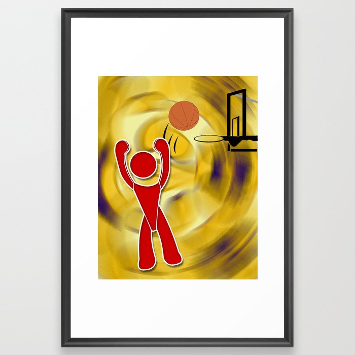 Basketball Icon Framed Art Print