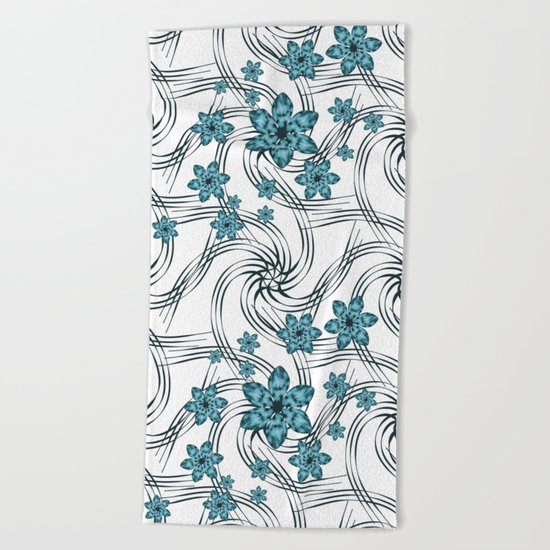 Floral pattern. Beach Towel