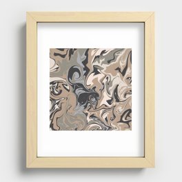 Minimalist Days - Marble Colors Recessed Framed Print
