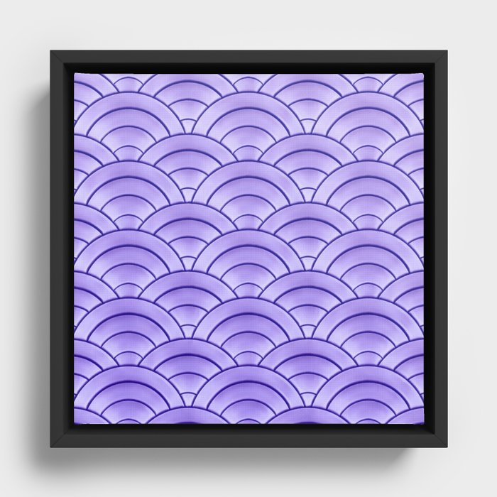 Bold Lavender Art Deco Arch Pattern Framed Canvas