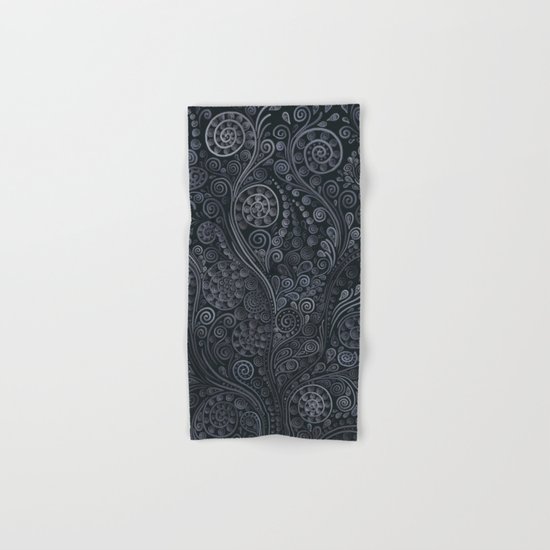 3D ornaments, soft blue Hand & Bath Towel