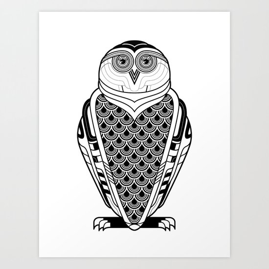 Snowy Art Deco Art Print