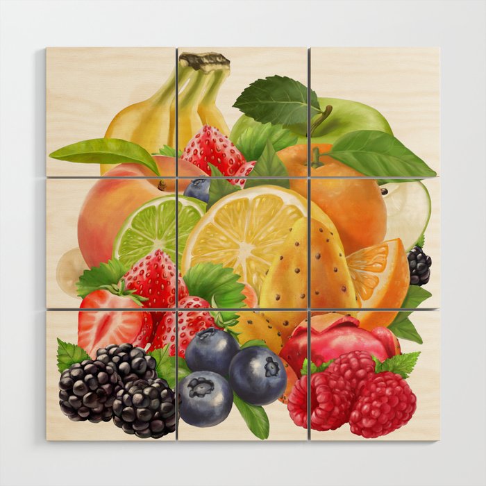 Tutti Frutti Wood Wall Art