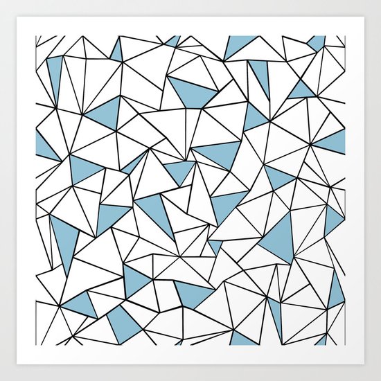 Ab Out Blue Blocks Art Print