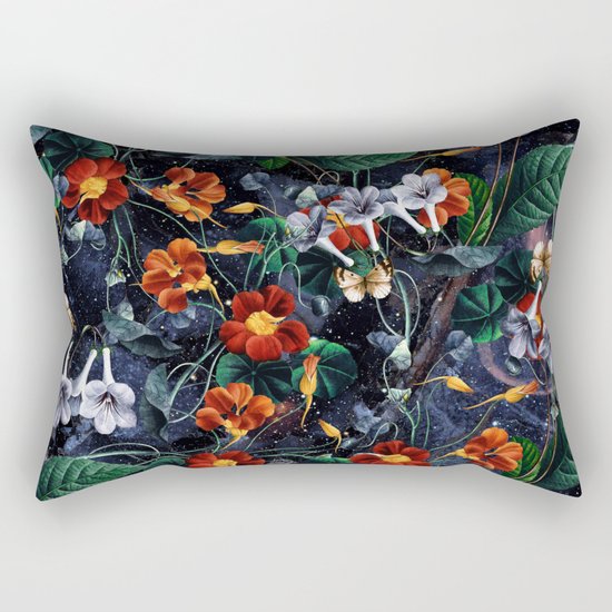 Nasturtium Night Rectangular Pillow