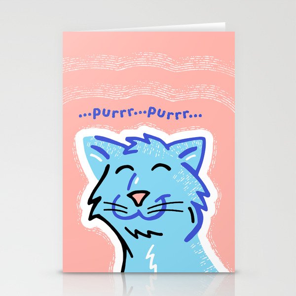 Cat Purr Vibrations Stationery Cards