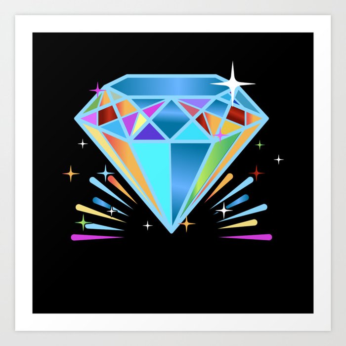Diamond Gem Jewelry Art Print