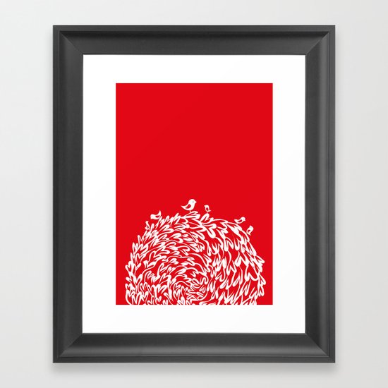 Red Birds Framed Art Print