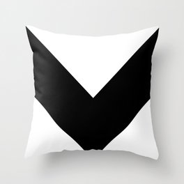 Chevron (Black & White) Throw Pillow